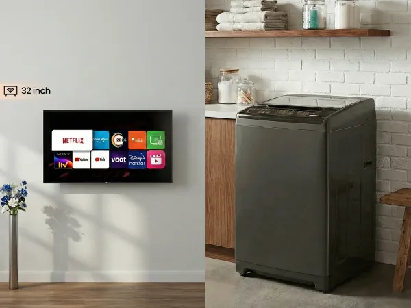 Smart LED TV and Washing Machine Combo